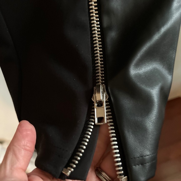 Steve Madden, NWT  high waist, size 14 vegan leather and fabric pants - Picture 3 of 11